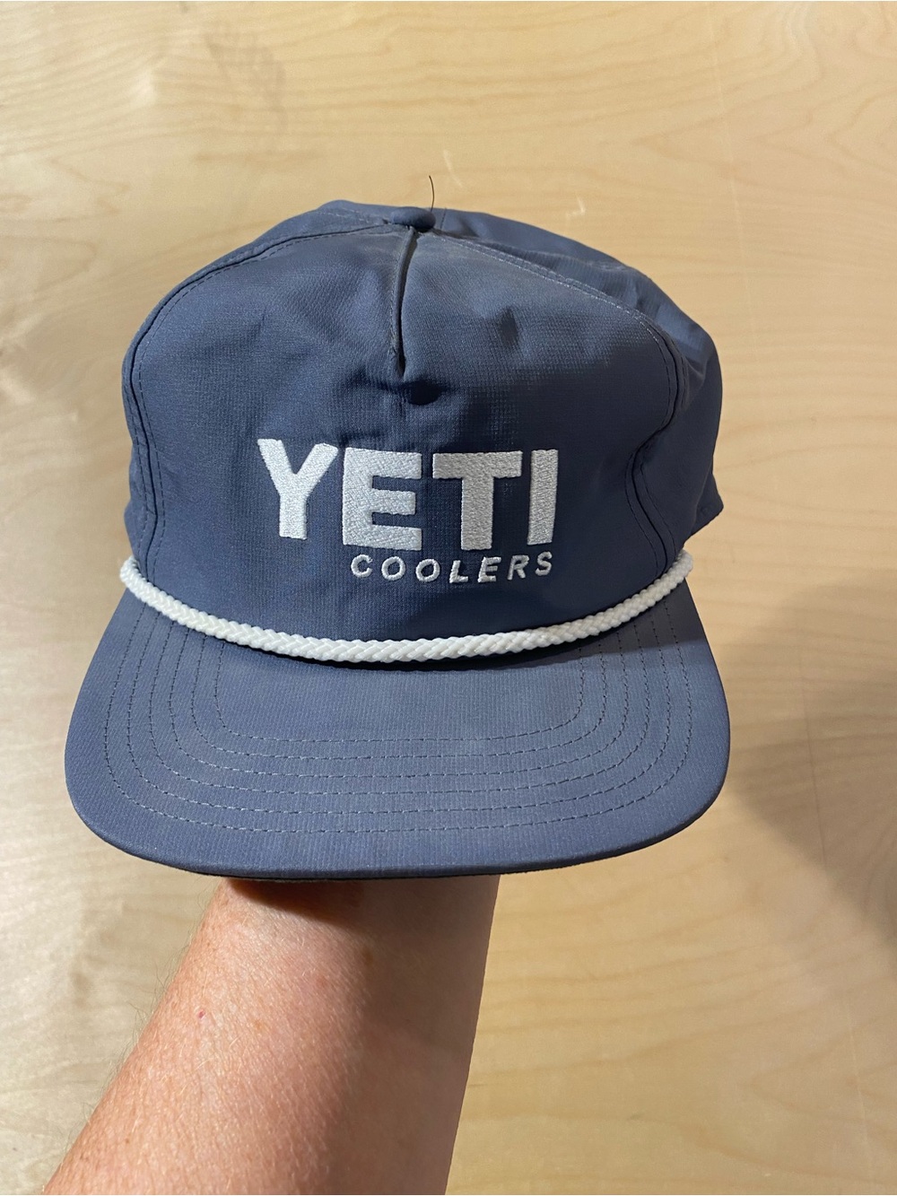 Yeti Navy Hat with White Rope and Logo SnapBack (V)